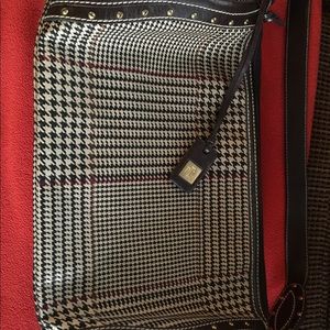 Ralph Lauren Leather Houndstooth Purse